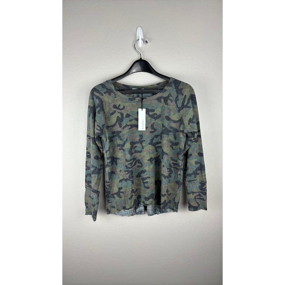 Michael Stars - Medium Petite - Camouflage Long-Sleeve Sweatshirt, Relaxed Fit